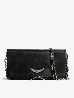 Fashion Zadig & Voltaire Rock Swing Your Wings ClutchICONIC Blacksilver